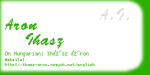 aron ihasz business card